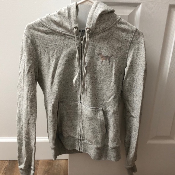 PINK Grey zip-up - Picture 1 of 2